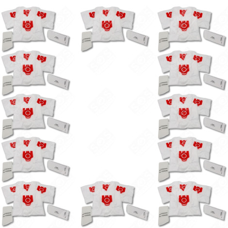 LOT DE 12 BOITES DE 4 SACS À POUSSIÈRE SYNTHÉTIQUE FJM COMPATIBLE ASPIRATEUR - 9917710