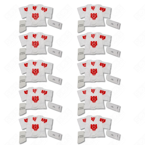 LOT DE 10 BOÎTES DE 4 SACS À POUSSIÈRE SYNTHÉTIQUES FJM COMPATIBLES ASPIRATEUR - 9917710