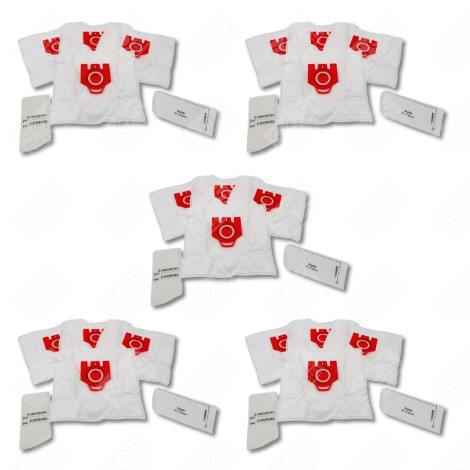 SATZ VON 5 BOXEN MIT 4 KOMPATIBLEN SYNTHETISCHEN FJM-STAUBSAUGERBEUTELN ASPIRATEUR - 9917710