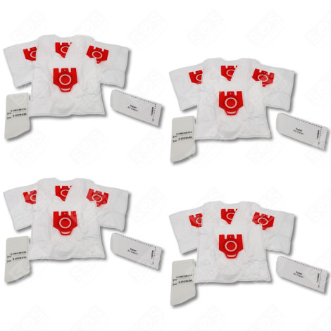 LOT DE 4 BOÎTES DE 4 SACS À POUSSIÈRE SYNTHÉTIQUES FJM COMPATIBLES ASPIRATEUR - 9917710