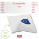 LOT DE 12 SACS À POUSSIÈRE GN COMPATIBLES X4 ET 2 FILTRES ASPIRATEUR - 12281680