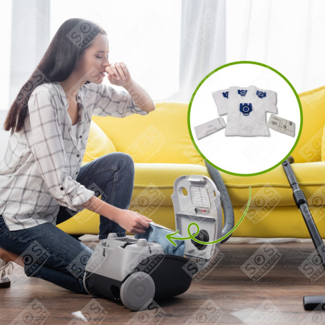 LOT DE 9 SACS À POUSSIÈRE GN COMPATIBLES X4 ET 2 FILTRES ASPIRATEUR - 12281680