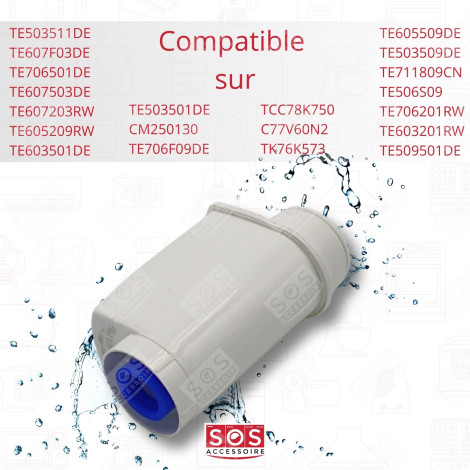 LOT DE 7 CARTOUCHES FILTRES À EAU BRITA INTENZA CAFETIÈRE, MACHINE À CAFÉ - 00575491, 17000705