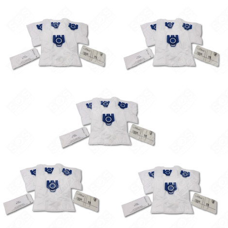 LOT DE 5 SACS À POUSSIÈRE GN COMPATIBLES X4 ET 2 FILTRES ASPIRATEUR - 12281680