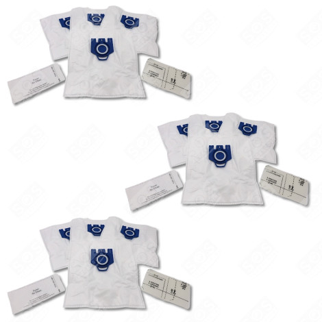 LOT DE 3 SACS À POUSSIÈRE GN COMPATIBLES X4 ET 2 FILTRES ASPIRATEUR - 12281680