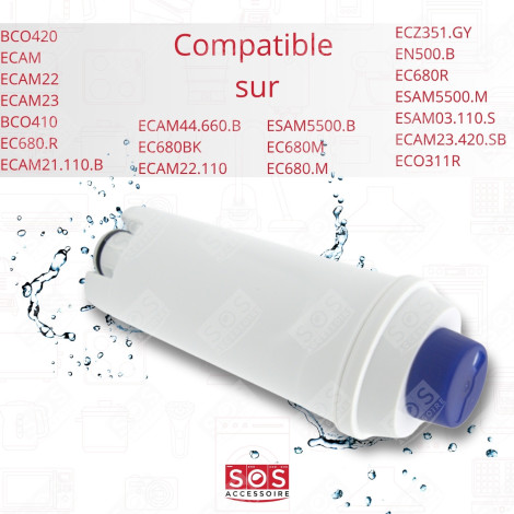 LOT DE 10 FILTRES ADOUCISSEURS D'EAU MODÈLES ECAM CAFETIÈRE, MACHINE À CAFÉ - 5513292811