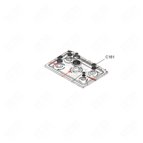 CHAPEAU BRULEUR SEMIRAPID FOUR, CUISINIÈRE - 482000017236