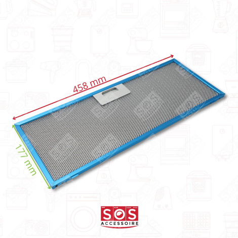 FILTRE MÉTAL ANTI GRAISSE (À L'UNITÉ) 458X177MM HOTTE - 481248058314, GF03FC