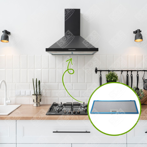 FILTRE MÉTAL ANTI GRAISSE (À L'UNITÉ) 458X177MM HOTTE - 481248058314, GF03FC