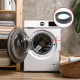 JOINT DE HUBLOT (MANCHETTE) AVEC RETOUR A LA CUVE TROU DE VIDANGE OUVERT - 2 TROUS OUVERT MACHINE À LAVER, LAVE-LINGE - MDS41955002, MDS64212801