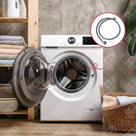 TUYAU D'ARRIVÉE D'EAU UNIVERSEL LIVRÉ SANS JOINTS AVEC RACCORDS DROIT X COUDÉ (L1500MM 3/4 F X 3/4 C) MACHINE À LAVER, LAVE-LINGE - 92250869, 481953028936