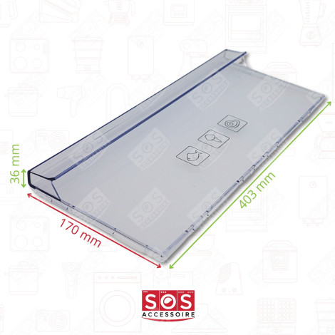 FAÇADE DE TIROIR 403X170X36MM FRIGO, RÉFRIGÉRATEUR, CONGÉLATEUR - 5928580100