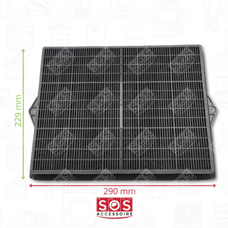 FILTRE CHARBON RECTANGULAIRE TYPE 160 (DKF41) (À L'UNITÉ)  290X229X40 MM HOTTE - 481281718527, F00187/1