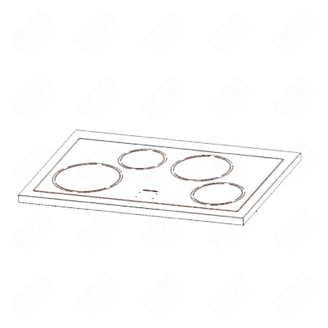 DESSUS VITROCÉRAMIQUE FOUR, CUISINIÈRE - 70039402