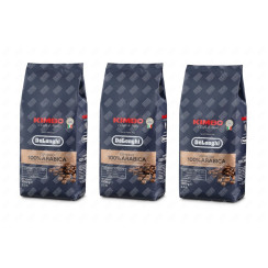 Lot de 3 paquets de café en grains KIMBO arabica 1KG