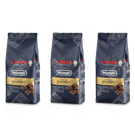 LOT DE 3 PAQUETS DE CAFÉ EN GRAINS KIMBO VARIÉTÉ GOURMET 1KG CAFETIÈRE, MACHINE À CAFÉ - 5513282351