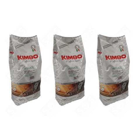 LOT DE 3 PAQUETS DE CAFÉ EN GRAINS KIMBO AUDACE 1KG CAFETIÈRE, MACHINE À CAFÉ - 9729000020