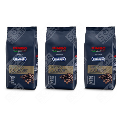LOT DE 3 PAQUETS DE CAFÉ EN GRAINS KIMBO EXPRESSO GOURMET 250G CAFETIÈRE, MACHINE À CAFÉ - 5513282341