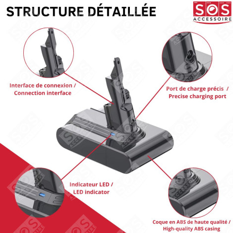 BATTERIE V7 SV11 4000MAH ASPIRATEUR - 968670-02