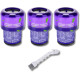 LOT DE 3 FILTRES HEPA COMPATIBLE V11  V15 AVEC BROSSE DE NETTOYAGE ASPIRATEUR - 970013-02, 970013-02
