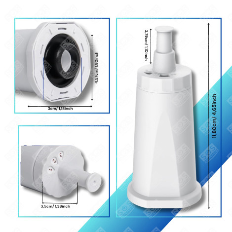 LOT DE 2 FILTRES À EAU SUISSE SAGE, CLAROSWISS BES008 CAFETIÈRE, MACHINE À CAFÉ - BES008, AS211011