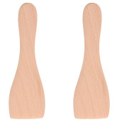 Lot de 2 pelles en bois pour Poêlon, spatules raclette 
