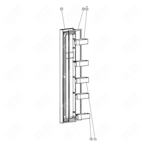 JOINT DE PORTE REPÈRE 53 (PARTIE CONGÉLATEUR) FRIGO, RÉFRIGÉRATEUR, CONGÉLATEUR - HK1489206