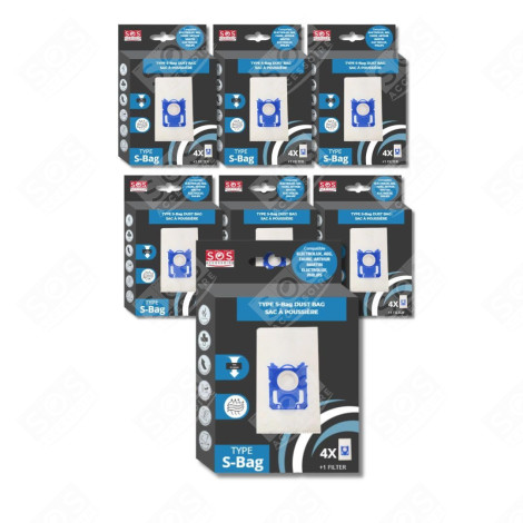 LOT DE 7 BOÎTES DE 4 SACS TYPE S-BAG  ASPIRATEUR - 9001684589