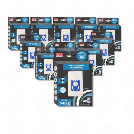 LOT DE 11 BOÎTES DE 4 SACS TYPE S-BAG ASPIRATEUR - 9001684589