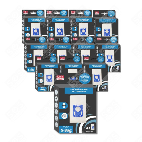 LOT DE 12 BOÎTES DE 4 SACS TYPE S-BAG ASPIRATEUR - 9001684589