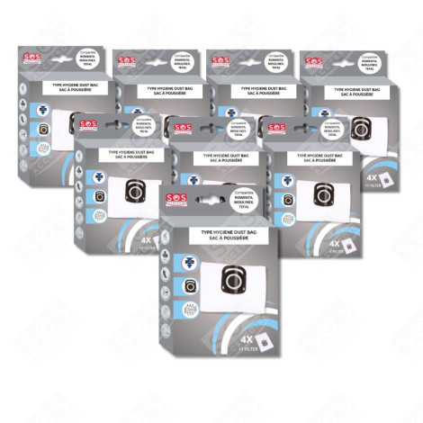 LOT DE 8 BOÎTES DE 4 SACS + 1 FILTRE HYGIENE+ ASPIRATEUR - ZR200520