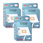 Lot de 3 boîtes de 5 sacs avec 1 pre filtre COUPE/COMPACT/GO/FORCE