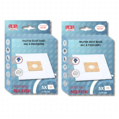 Lot de 2 boîtes de 5 sacs avec 1 pre filtre COUPE/COMPACT/GO/FORCE