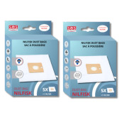 Lot de 2 boîtes de 5 sacs avec 1 pre filtre COUPE/COMPACT/GO/FORCE