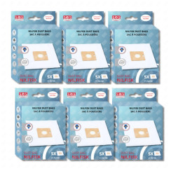 Lot de 6 boîtes de 5 sacs avec 1 pre filtre COUPE/COMPACT/GO/FORCE