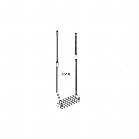 ELEMENT CHAUFFANT DEFROST,296W/220V FRIGO, RÉFRIGÉRATEUR, CONGÉLATEUR - 482000014137