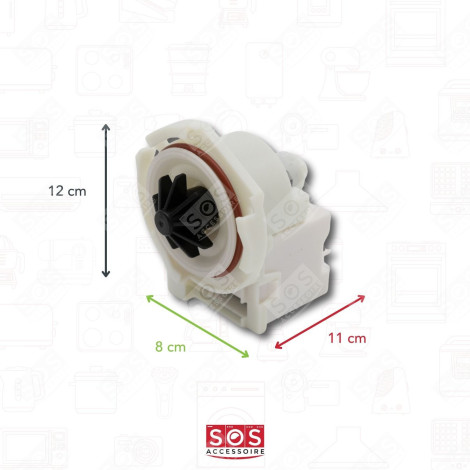 POMPE DE VIDANGE (AVEC CONNECTEUR À PICOTS) LAVE-VAISSELLE - C00386526