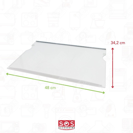 CLAYETTE, ÉTAGÈRE VERRE COMPLÈTE  480X342 MM FRIGO, RÉFRIGÉRATEUR, CONGÉLATEUR - 009293882