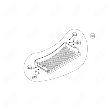 CLAYETTE (REPÈRE 339) FRIGO, RÉFRIGÉRATEUR, CONGÉLATEUR - 482000020172