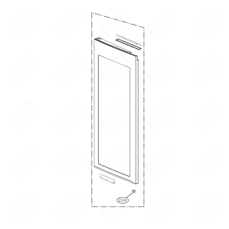 ARRÊT DE PORTE (REPÈRE 233A) FRIGO, RÉFRIGÉRATEUR, CONGÉLATEUR - MJB63350201