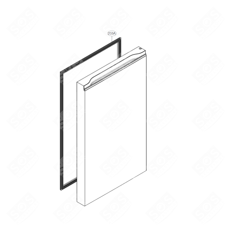 JOINT DE PORTE RÉFRIGÉRATEUR (REPÈRE 233A) FRIGO, RÉFRIGÉRATEUR, CONGÉLATEUR - ADX75731322, AGF04098134