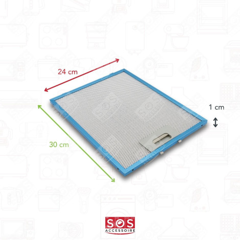 FILTRE MÉTAL ANTI GRAISSE (À L'UNITÉ) 240X300MM HOTTE - 50253939008