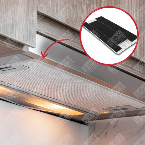 FILTRE CHARBON (À L'UNITÉ) 380X196X28 MM HOTTE - 00434229