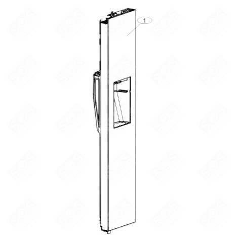 PORTE CONGÉLATEUR FRIGO, RÉFRIGÉRATEUR, CONGÉLATEUR - 0060867850B, 49123558