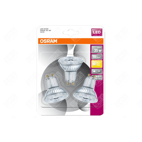 LED STAR PAR16 3,3W/827 230V GU10 BLISTER DE 3 LAMPES D'ORIGINE LUMINAIRE - 4052899388192