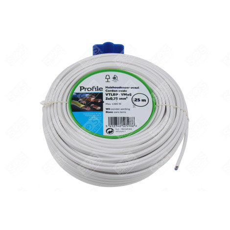 CABLE VTLBP 2X0.75 BLANC 25M BLISTER D'ORIGINE ÉLECTRICITÉ, DOMOTIQUE - 790410412