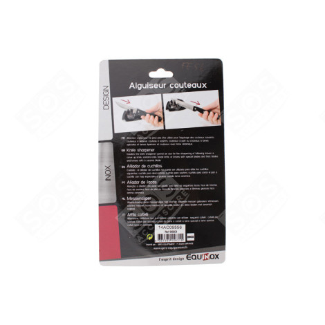 AIGUISEUR À COUTEAU INOX ET PLASTIQUE L 9.5 CM L D'ORIGINE USTENSILE DE CUISINE - 515831