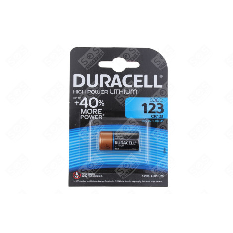 DURACELL PILE LITHIUM DL123 ULTRA D'ORIGINE ACCESSOIRES ET ENTRETIEN - DL123