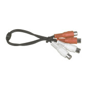 Adaptateur set cable 2xrca f - 2xrca f - 0.2m