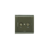 Prise radio/tv encastrable rainbow grey